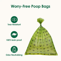 Leak-Proof Biodegradable Dog Poop Bags - 8 x Rolls