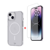 Tech 21 Exclusive Bundle Pack - Evo Clear MagSafe Case + Tempered Glass + Lens Protector for iPhone 6.1 (2024)