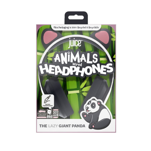 Juice Animals Wired Headphones - Panda