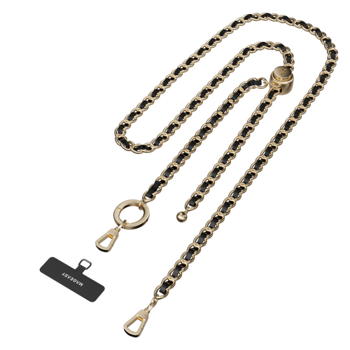 MagEasy Leather Chain Phone Strap & Card Classic