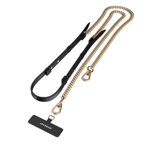 MagEasy Leather Chain Phone Strap & Card Modern